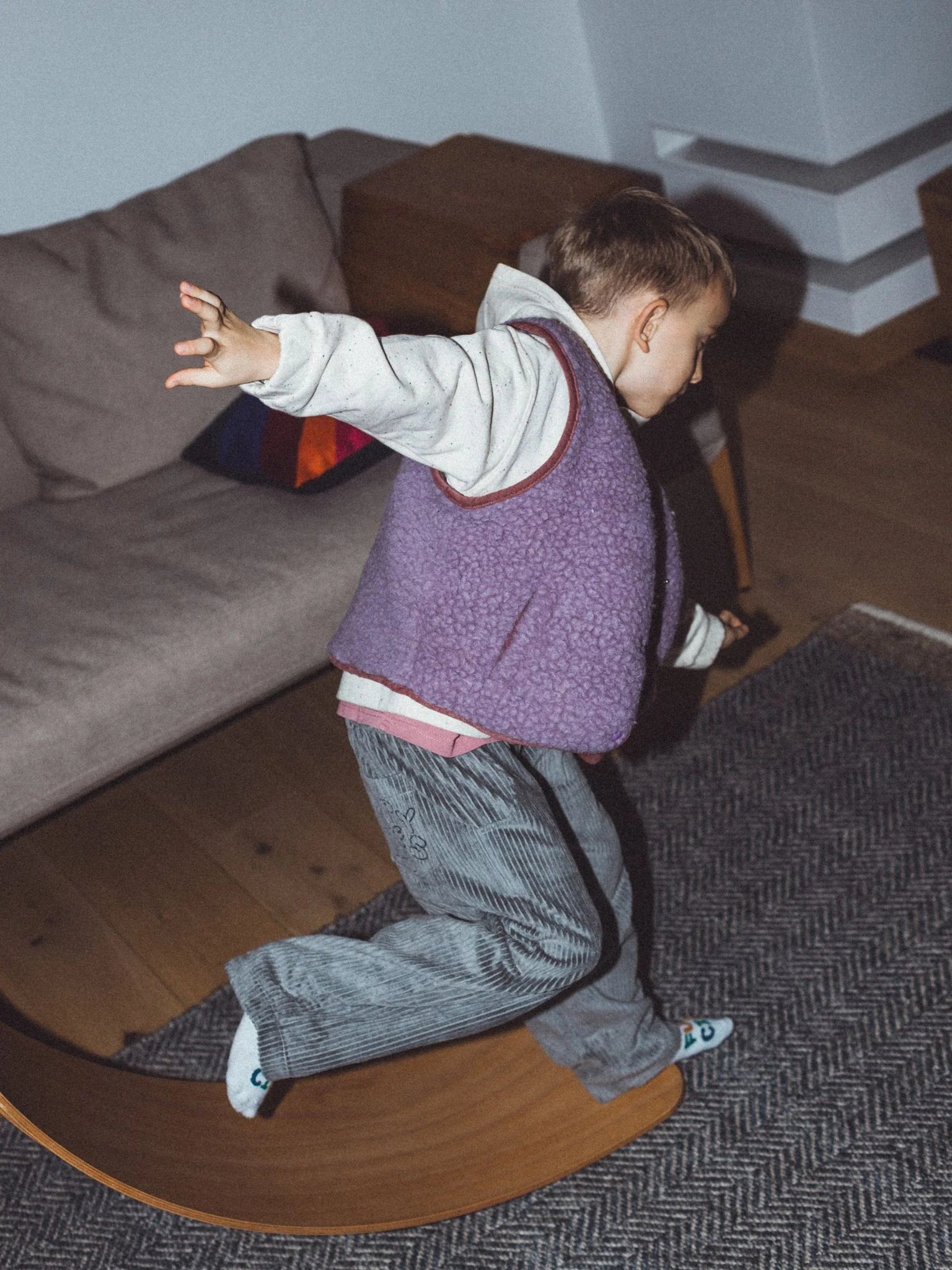 Merino Weste Kids - Lilac Cloud