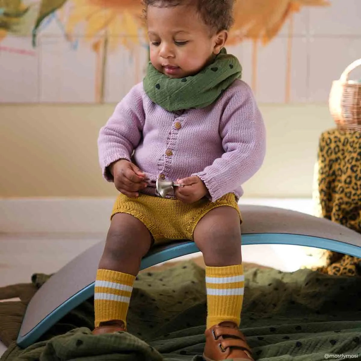 Swaddle Bianca Large - Heart Khaki