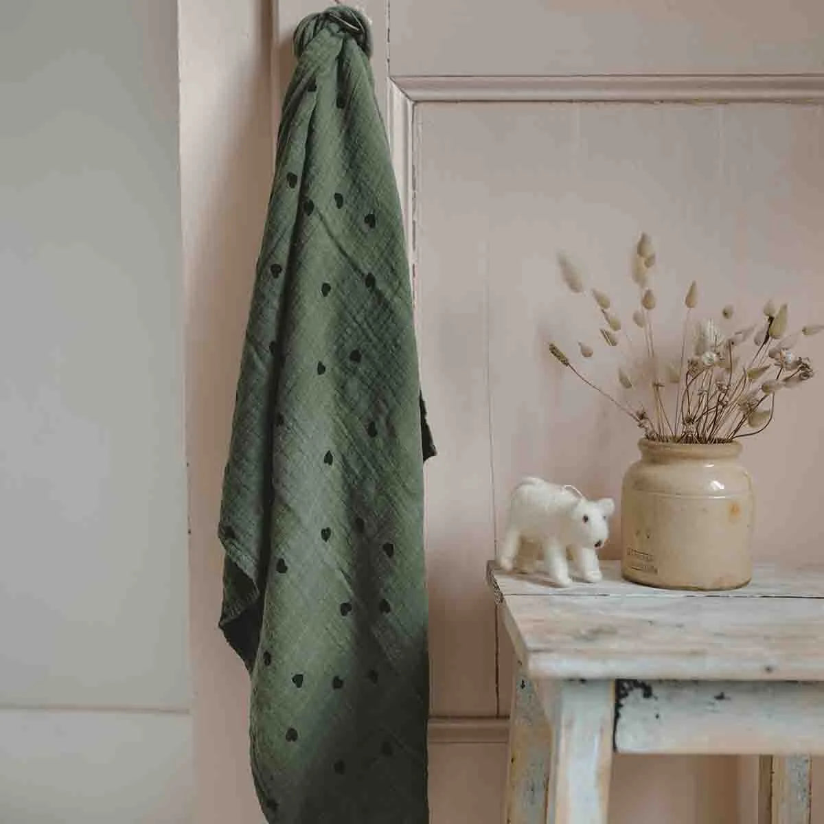 Swaddle Bianca Large - Heart Khaki