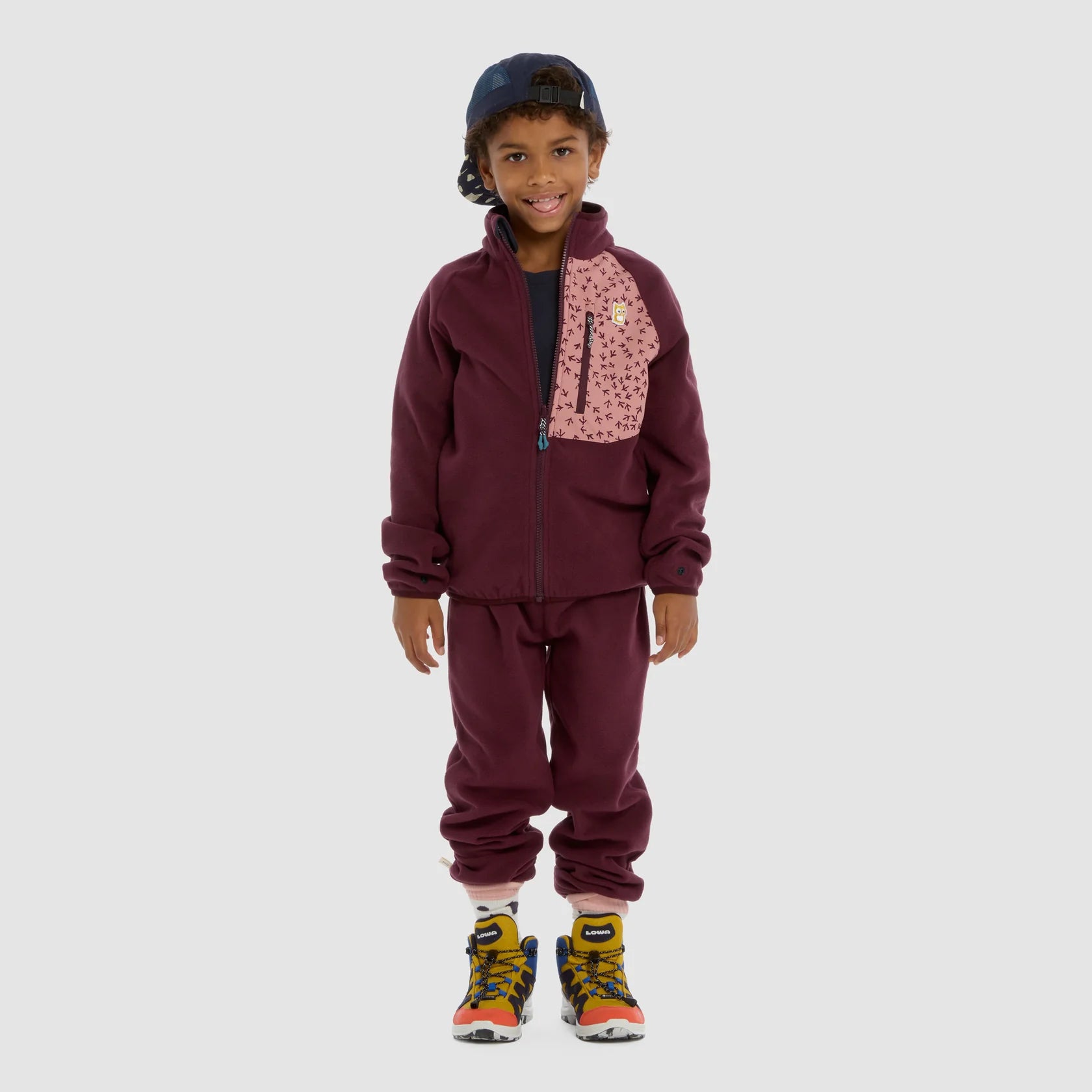 Avan Bio-Fleecejacke - Mulberry/Dark Rose