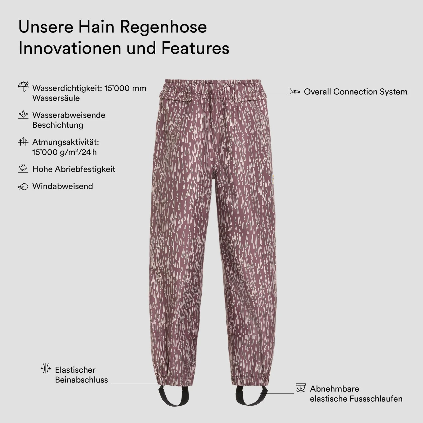 Hain Regenhose - Mauve