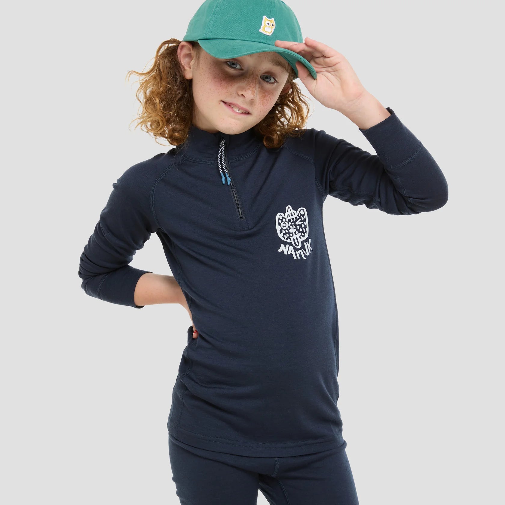 Merino Zip Longsleeve Navy