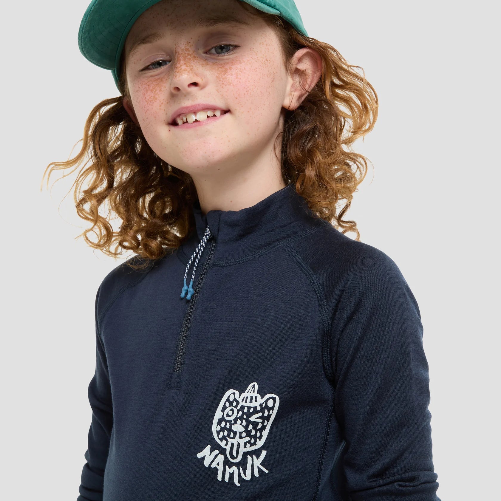 Merino Zip Longsleeve Navy