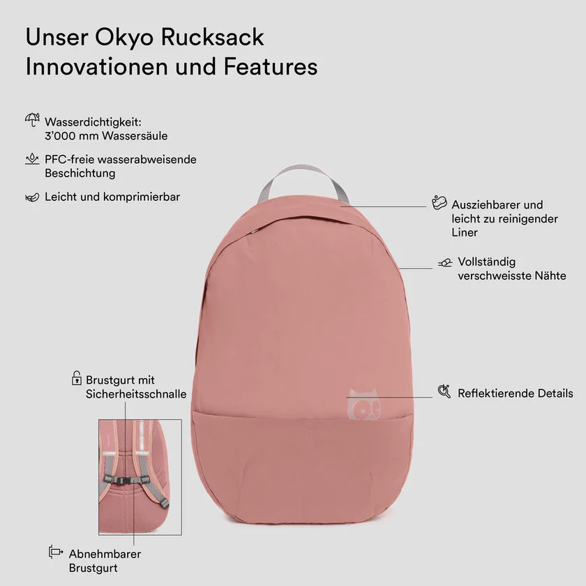 Okyo Rucksack 14L - Dark Rose