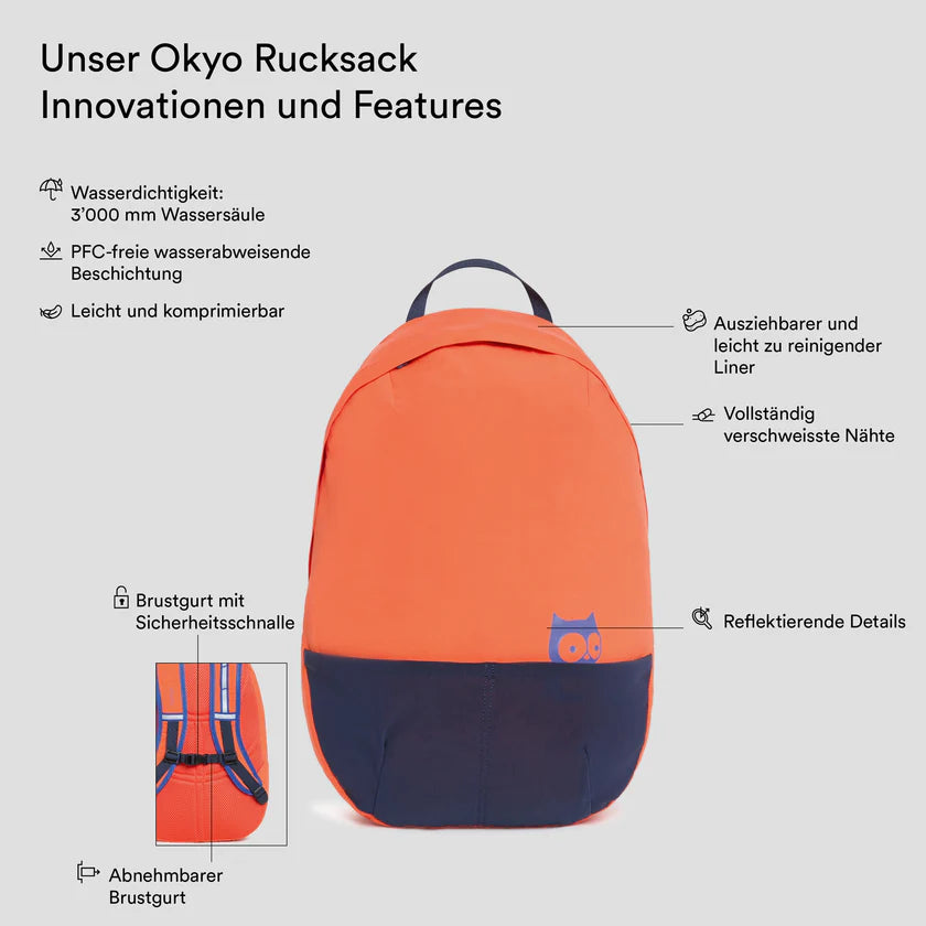 Okyo Rucksack 14L - Red Orange