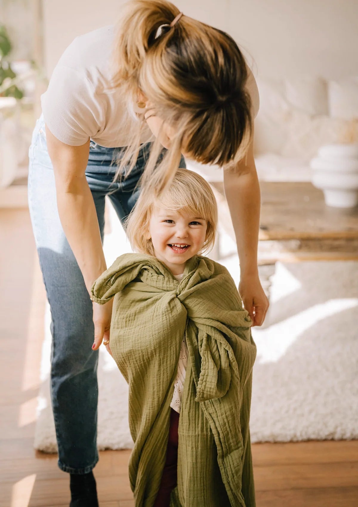 NOOSHI BLANKET - Olive