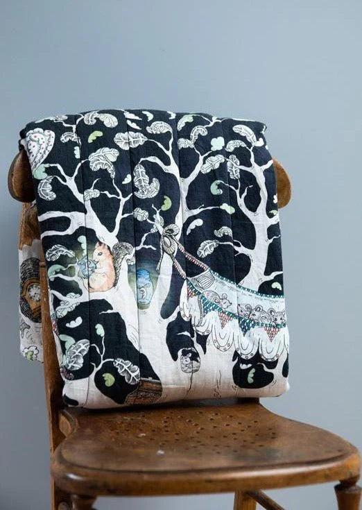 Quilted Blanket L 140x200 - Enchanted Forest