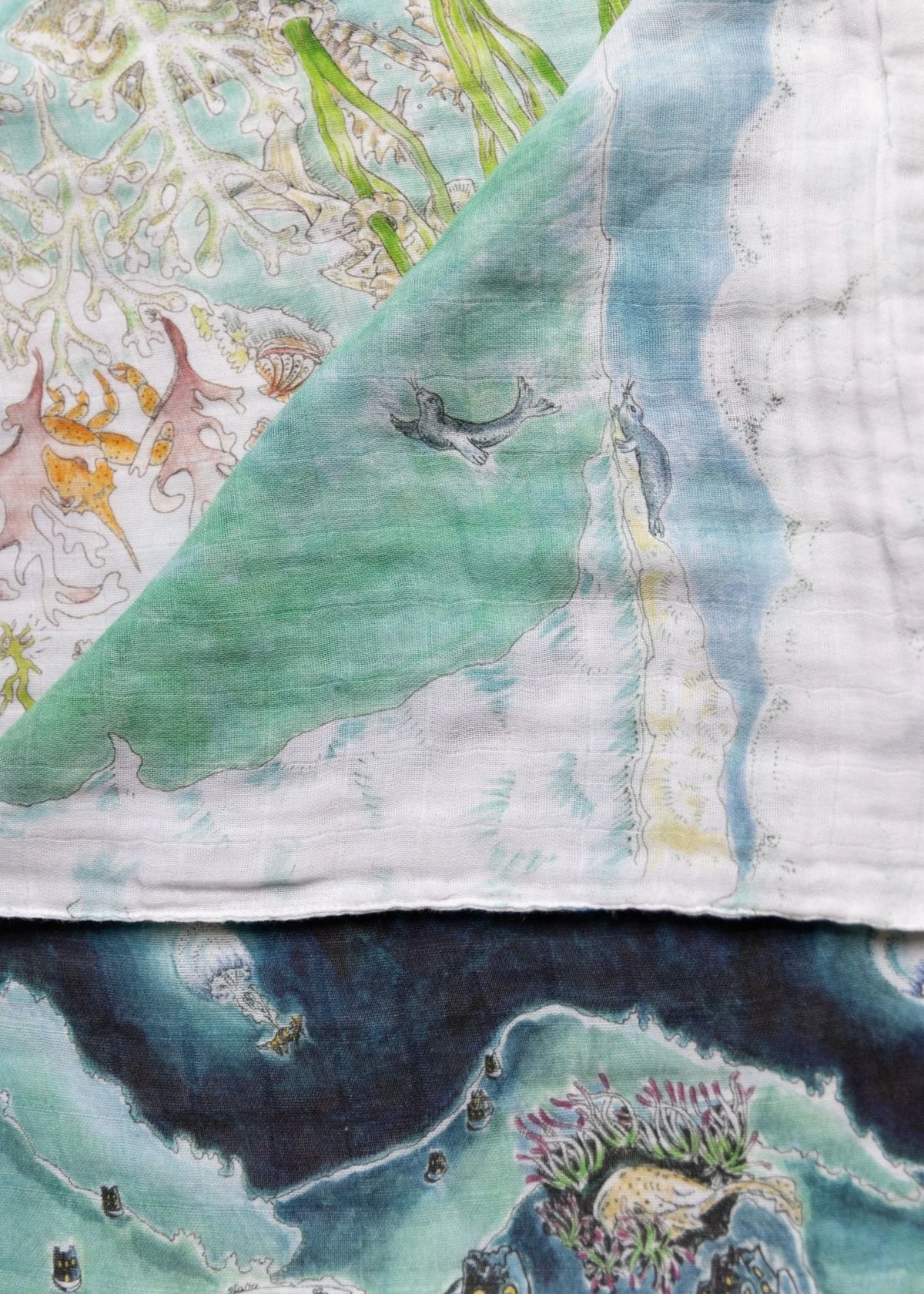 Baby Muslin Swaddle 70x100 - Legends of the Sea
