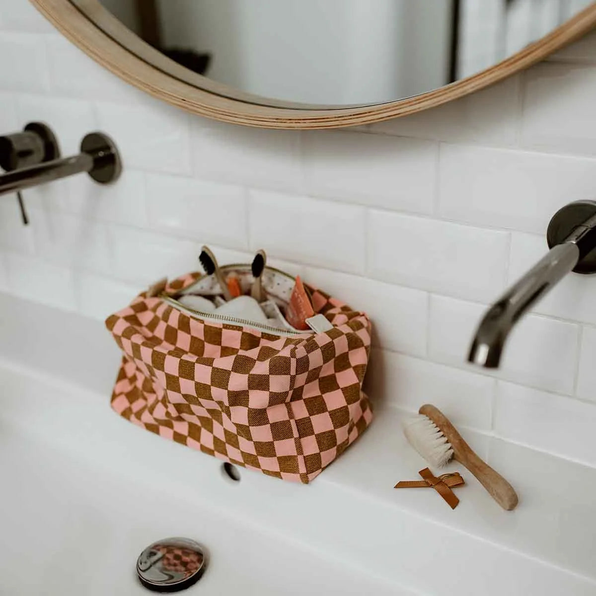 Pouch Vic Check - Strawberry