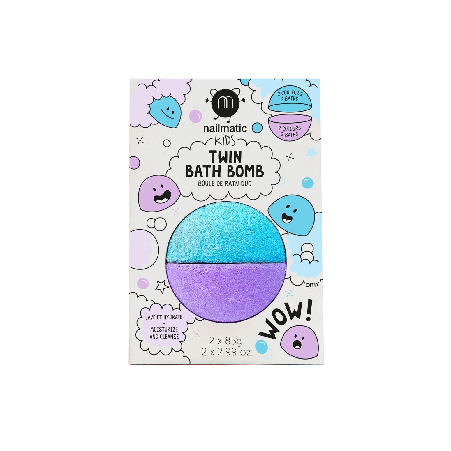 Badebombe Twin Bath Bomb Blue + Violet